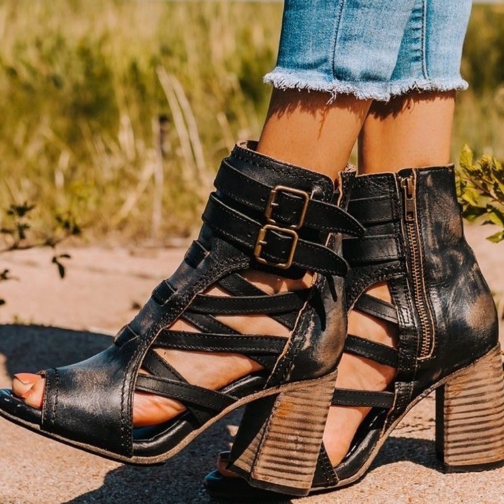 Freebird by Steven Black Strappy Heeled Boots